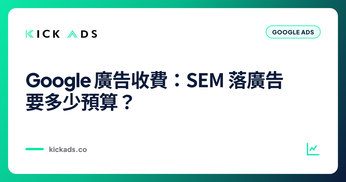 Google 廣告收費 2026：SEM 落廣告要多少預算？