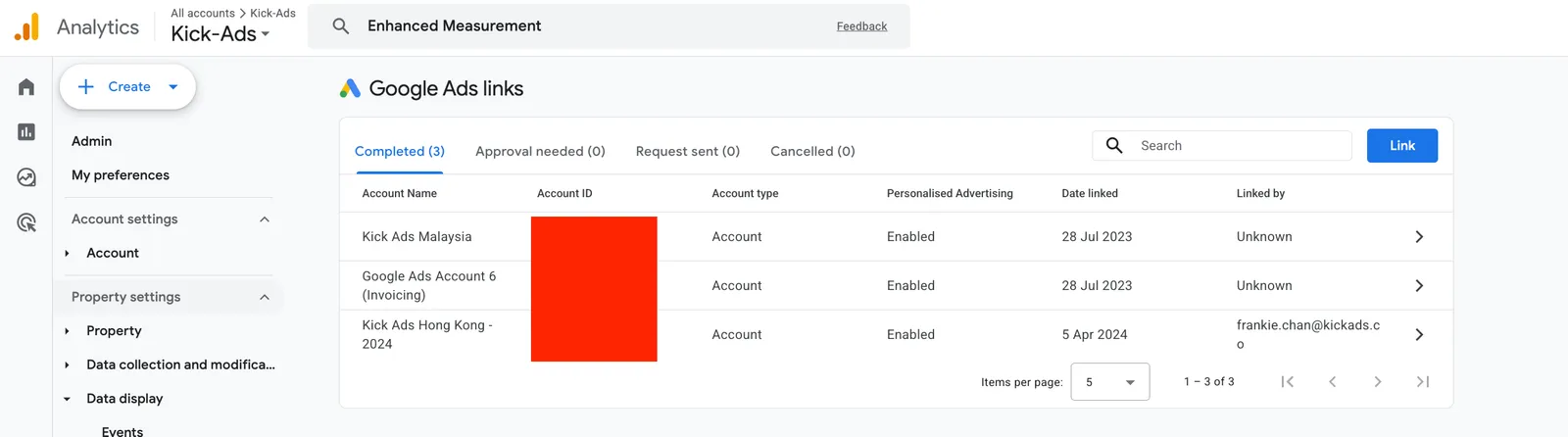 在 GA4 的 Admin → Product links → Google Ads links 連結你的 Google Ads 帳戶