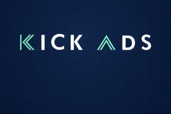 Kick Ads logo reproduced intact from a reference image