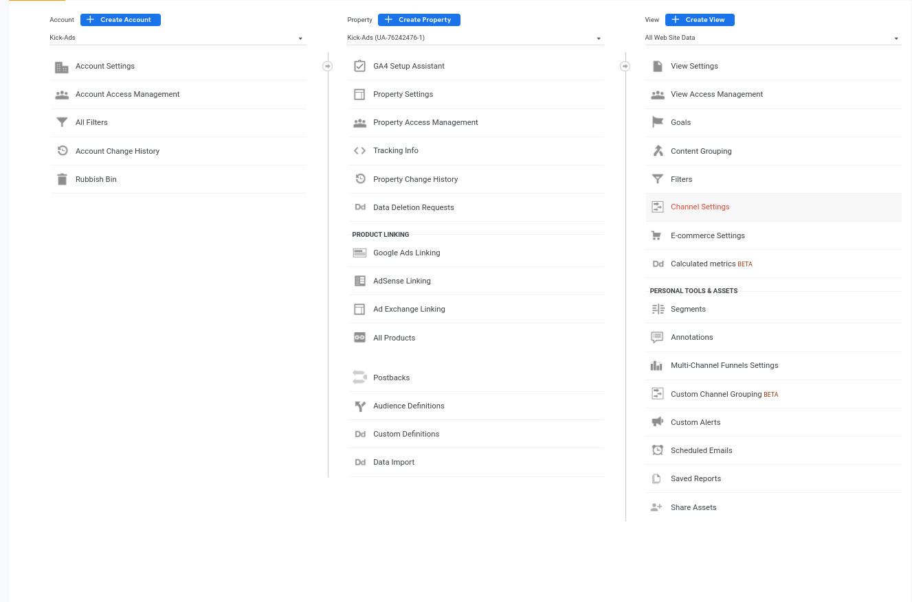 channel grouping